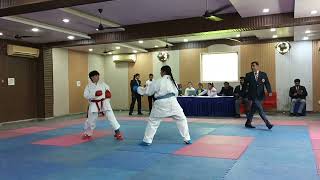 Women's Kumite in the Delhi State Karate championship 2024.