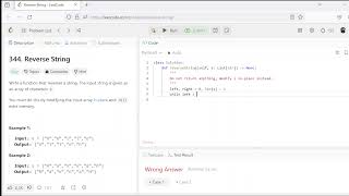344 Reverse String Python Solution