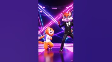 🐱 Cat & 🦊 Fox Gangnam Style 💃 | 3D AI Dance Battle | Funny AI Shorts 2025 | #CatFoxAi