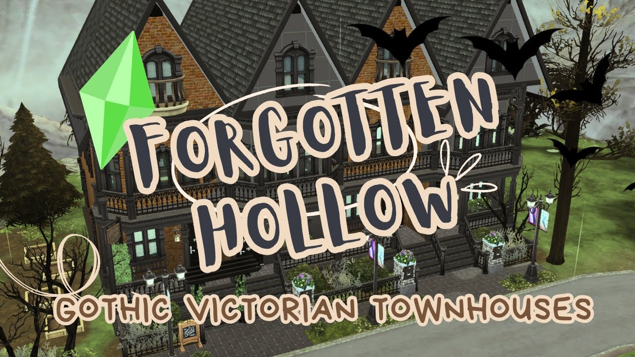 Stunning Victorian Gothic Townhouse & Cafe Build | Sims 4 Forgotten Hollow Speed Build 🏰🦇