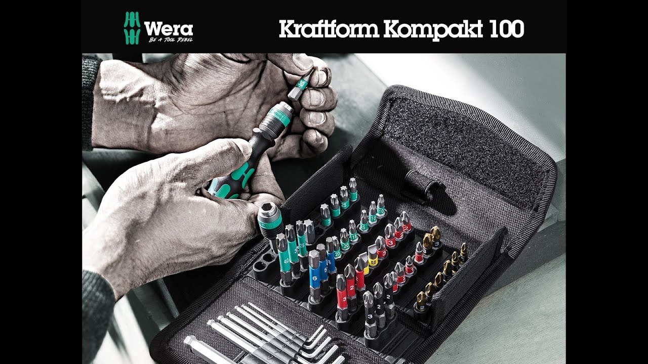 Wera Tools Vietnam | Kraftform Kompakt 100 | BiTorsion bits, Impaktor bits, L-keys with Hex-Plus