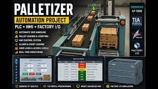 PLC Programming Project | Palletizer with Siemens S7-1200, WinCC & Factory I/O