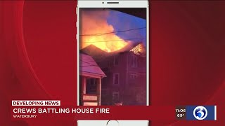 Video: Crews investigate house fire in Waterbury