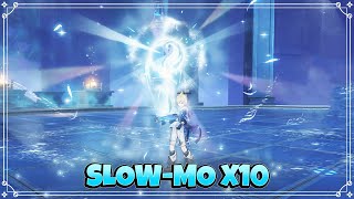 Mika in 1000% Slow Motion animation - Genshin Impact @Fluffintu