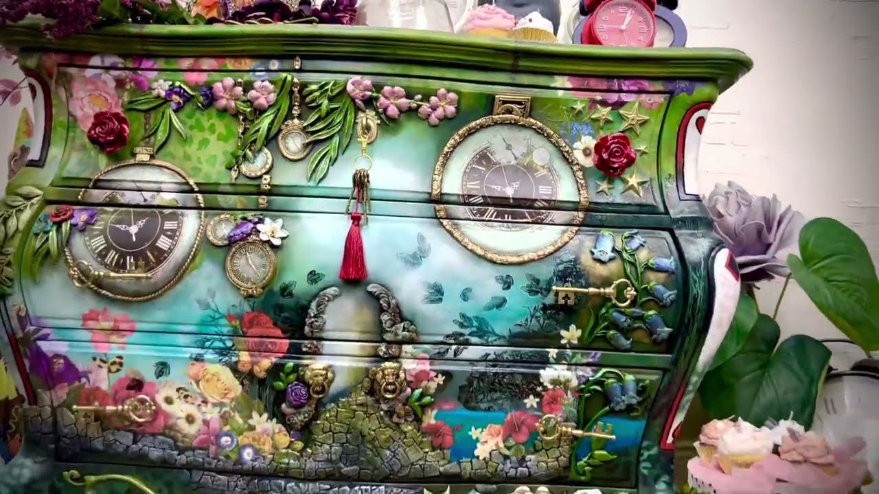 Alice in the Jungle - Video of Finished Furniture Art Piece