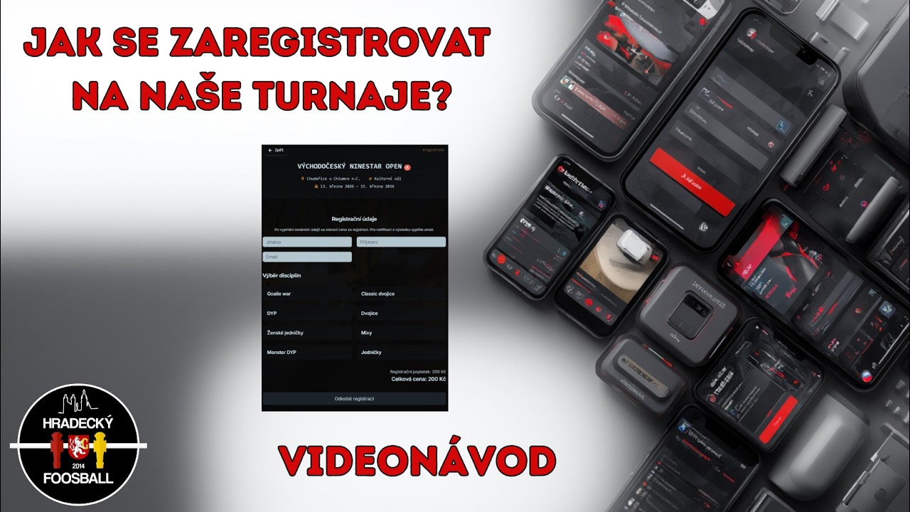 JAK SE ZAREGISTROVAT NA NAŠE TURNAJE - VIDEONÁVOD