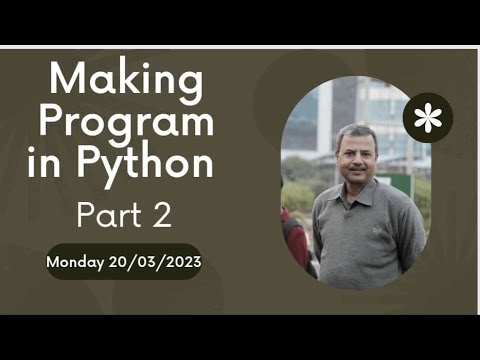 Making Programs In Python Part 2 - YouTube