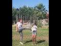 Girl Kicks Sister in Face During Martial Arts Stunt - 993823