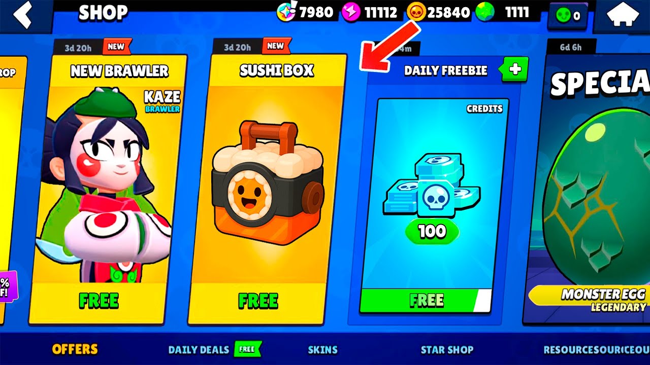 ПОДАРКИ СУШИ-БОКС!!!🎁🎁🎁 БЕСПЛАТНЫЙ БРАВЛЕР Brawl Stars