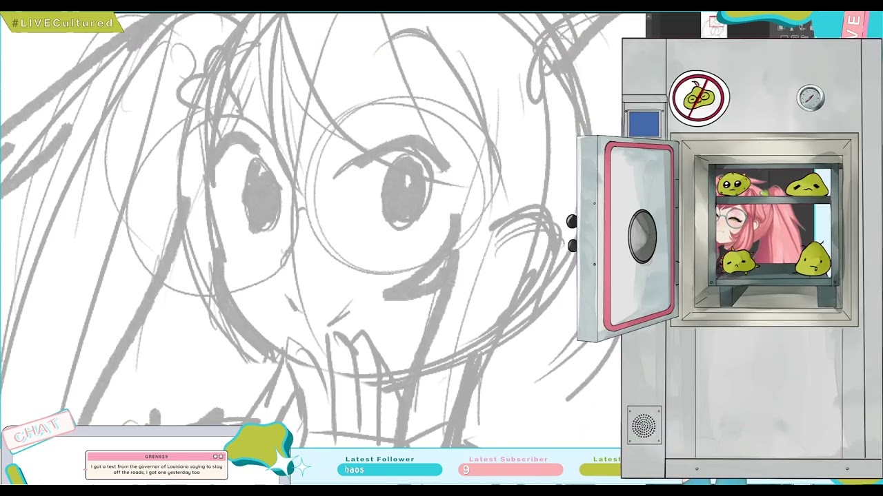 【1/24/26 VOD】art | giant snow storm in a day but today we draw anime girl