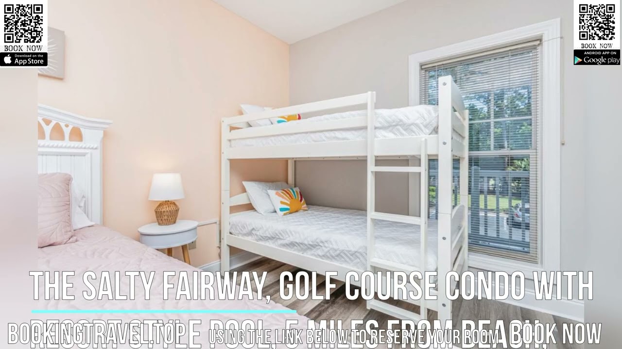 The Salty Fairway, Golf Course Condo with Resort Style Pool, 5 Miles from Beach, Fully updated