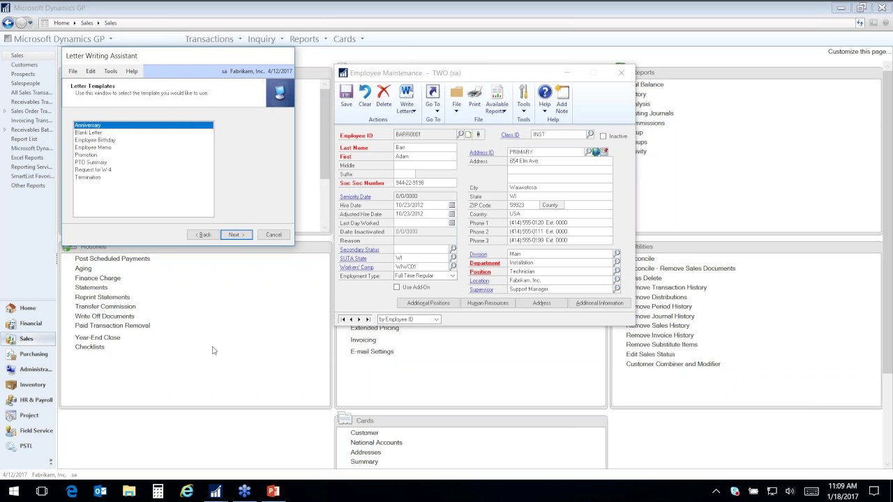 Automation Using Word Templates in Dynamics GP - YouTube