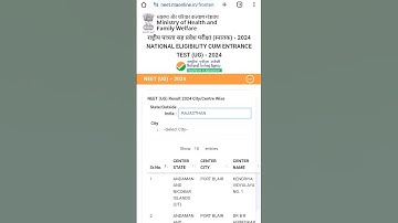 How to check neet ug 2024 result city wish|Neet Ug 2024 state wise result kese dekhe|neet ug 2024 aj
