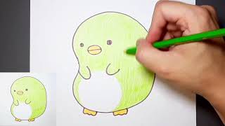 How to Draw the Penguin of SUMIKKO cute & easy (step be step)