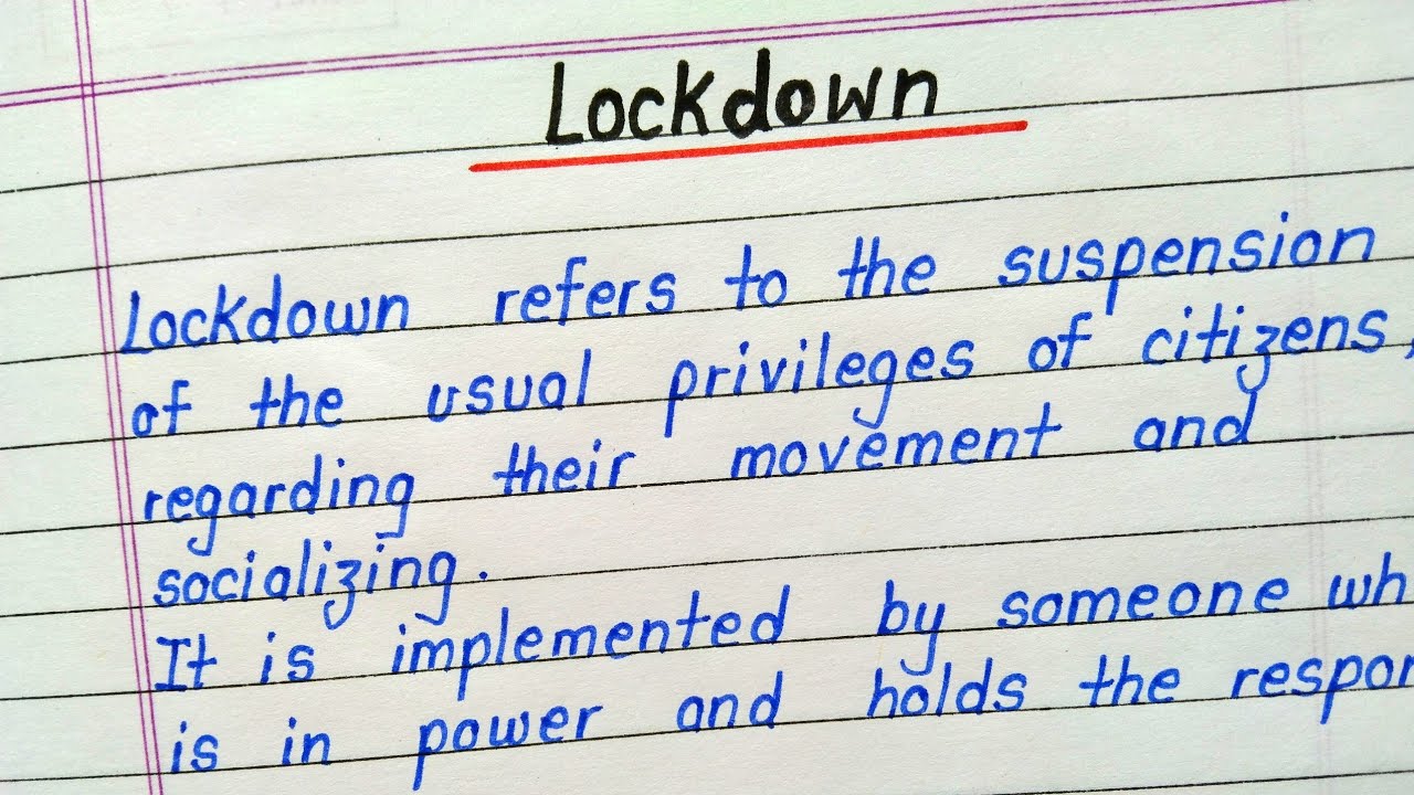 essay on lockdown days