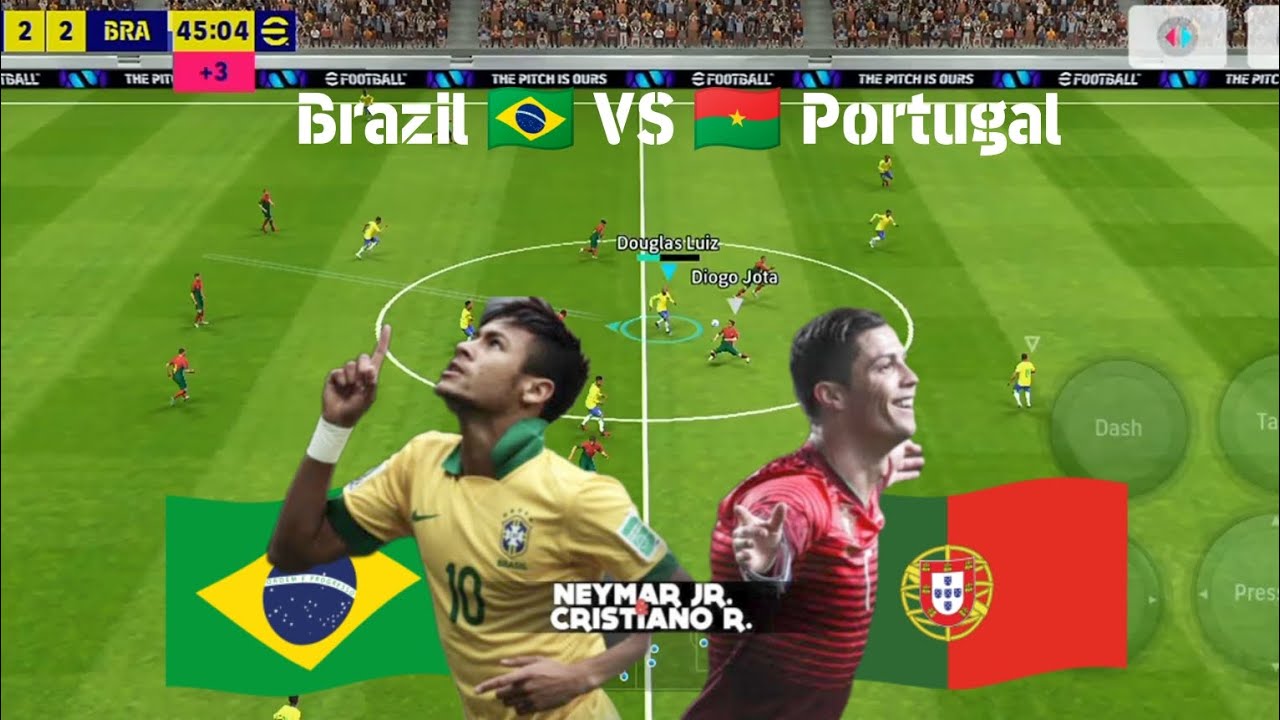 Brazil 🇧🇷 VS 🇧🇫 Portugal Highlights 🔴 Live event eFootball 24 || Gaming ...