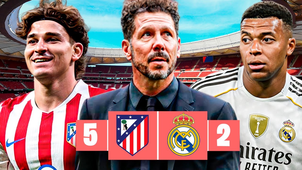 DERBI MADRILEÑO TERMINA EN GOLEADA - ATLETICO DE MADRID 5 VS REAL ...