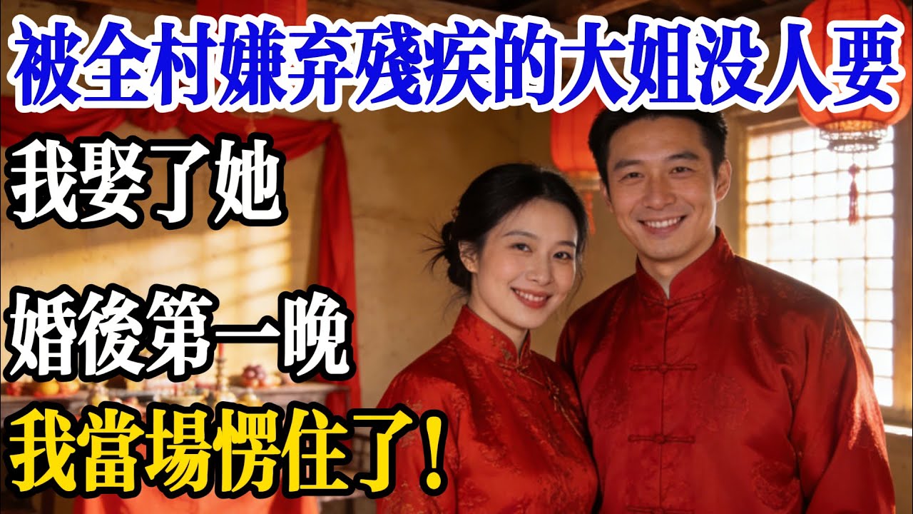 被全村嫌棄殘疾的大姐沒人要，我娶了她，婚後第一晚我愣住！