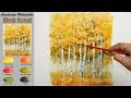 Landscape watercolor - Birch forest : autumn(wet-in-wet. Arches rough)NAMIL ART