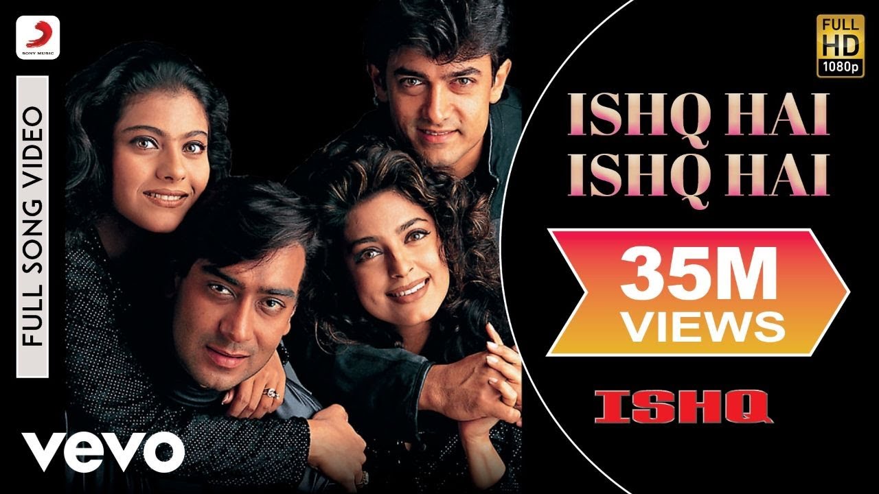 Ishq Hai Ishq Hai Full Video   IshqAamir Khan Kajol Ajay Devgan JuhiJaishree Shivram