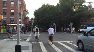 Cyclists using LPI as green - Atlantic and Hoyt