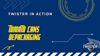 Depackaging Machine - Twister In Action Cans Depackaging Process