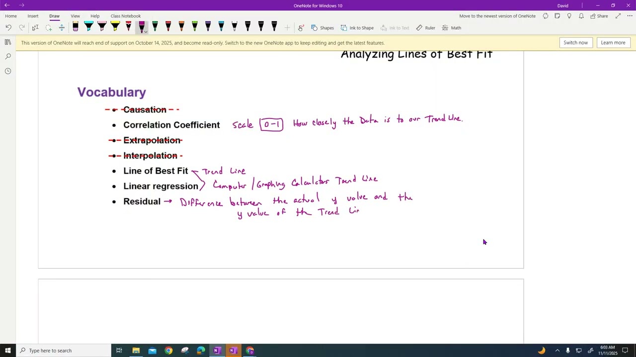 Lesson 3-6 -Analyzing Lines of Best Fit (Savvas)