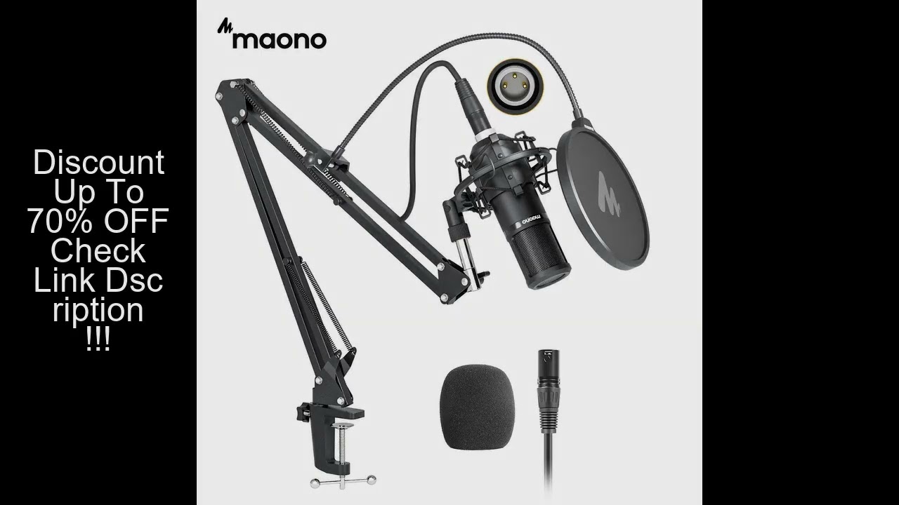 MAONO XLR Condenser Microphone Kit Professional Cardioid Vocal Studio Recording Mic for Streaming Vo