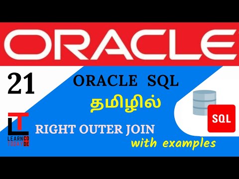 RIGHT OUTER JOIN with examples | Oracle SQL tutorial in TAMIL @learncodetodaytamil