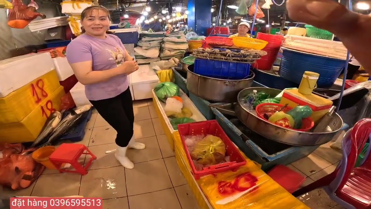 Giá Hải Sản chợ Bình Điền hôm nay đã rất rẽ. Thịt heo cũng hạ giá.. 28/2