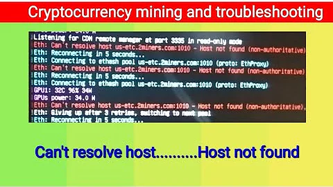 Host not found : Mining error and solution
