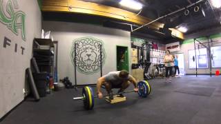 2" Deficit Snatch Pull (straps) - 3 x 1 - Rep 1 @ 245 lbs