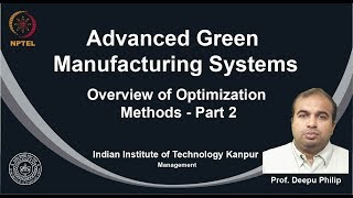 noc19-mg24 Lecture 40 - Overview of Optimization Methods - Part 2