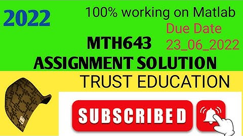 Mth643 Assignment No 1 solution 2022 / Assignment No1Solution  Math643 2022 / virtual universty