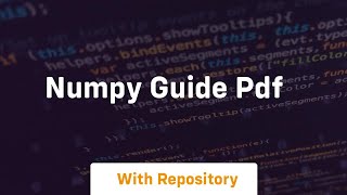 numpy guide pdf