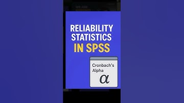 Reliability Statistics in SPSS (Quick!).        #spss #dataanlysis #reliability #shorts #viralshort