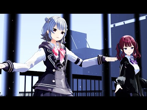 【MMD】夏色花梨さんと小春六花さんとで絶え間なく藍色【音源は初音ミクさんですｗ】