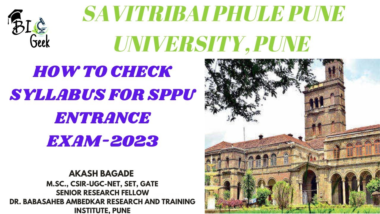 How we get syllabus of SPPU Entrance Exam2023 Zoology Botany Chemistry