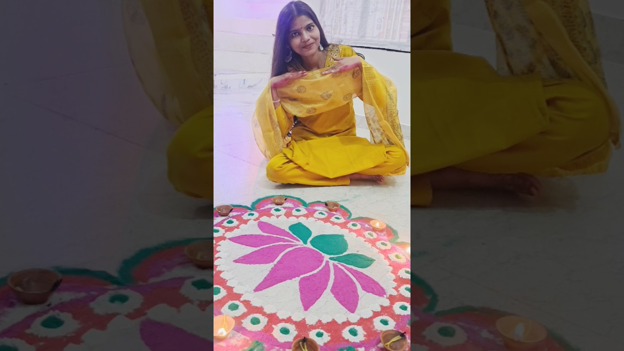 Diwali special rangoli design❤️#artwithkanchan #diy #craft #art