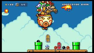 SMM 2 - The Supreme Bowser - Astroy
A boss theme level by a maker who specializes in tedious boss fights. They are also pretty known for submitting these levels to streamers constantly. Given his 8 minute clear time and his need to kill the Bowser with the icicle, the level was probably really hard for him.
Unknown to him, I wasnt going to use the icicle or spin Bowser 40 times with my cape, I know how to use a cape. I do sharpen the WR on this several times and put 10 clears on it.
I did recommended one of my boss levels to the maker.
Chances are Those kind of levels arent for them.
Level Name: The Supreme Bowser
Level ID: NKN-NNK-SMG
Music Used
Blaster Master - Area 7 (remix) - Stone McKnuckle SMM 2 - The Supreme Bowser - Astroy