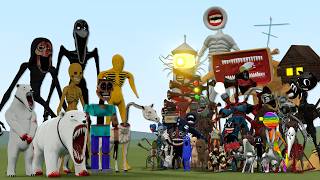NEW ALL MINECRAFT HORROR VS ALL TREVOR HENDERSON in Garry's Mod screenshot 5