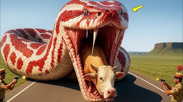 Brave Heroes Save Mother Cow & Calf from Giant Python Attack 🐍 | Emotional Animal Rescue Story 