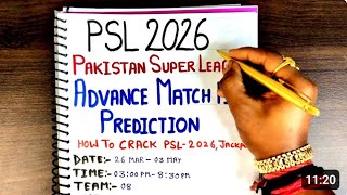 Psl 2026 prediction, psl 2026 advance match prediction, psl 2026 jackpot tips screenshot 1