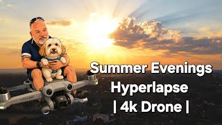 Dreamy Summer Evening Sky - Hyperlapse | 4k Drone |