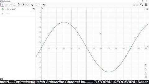 Cara Menggambar Grafik Fungsi Trigonometri Menggunakan GeoGebra