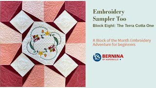 Embroidery Samper Too: Block 8 - The Terra Cotta One