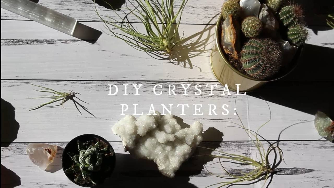 Boho DIY Crystal Planters! (air plants + cacti terrariums)