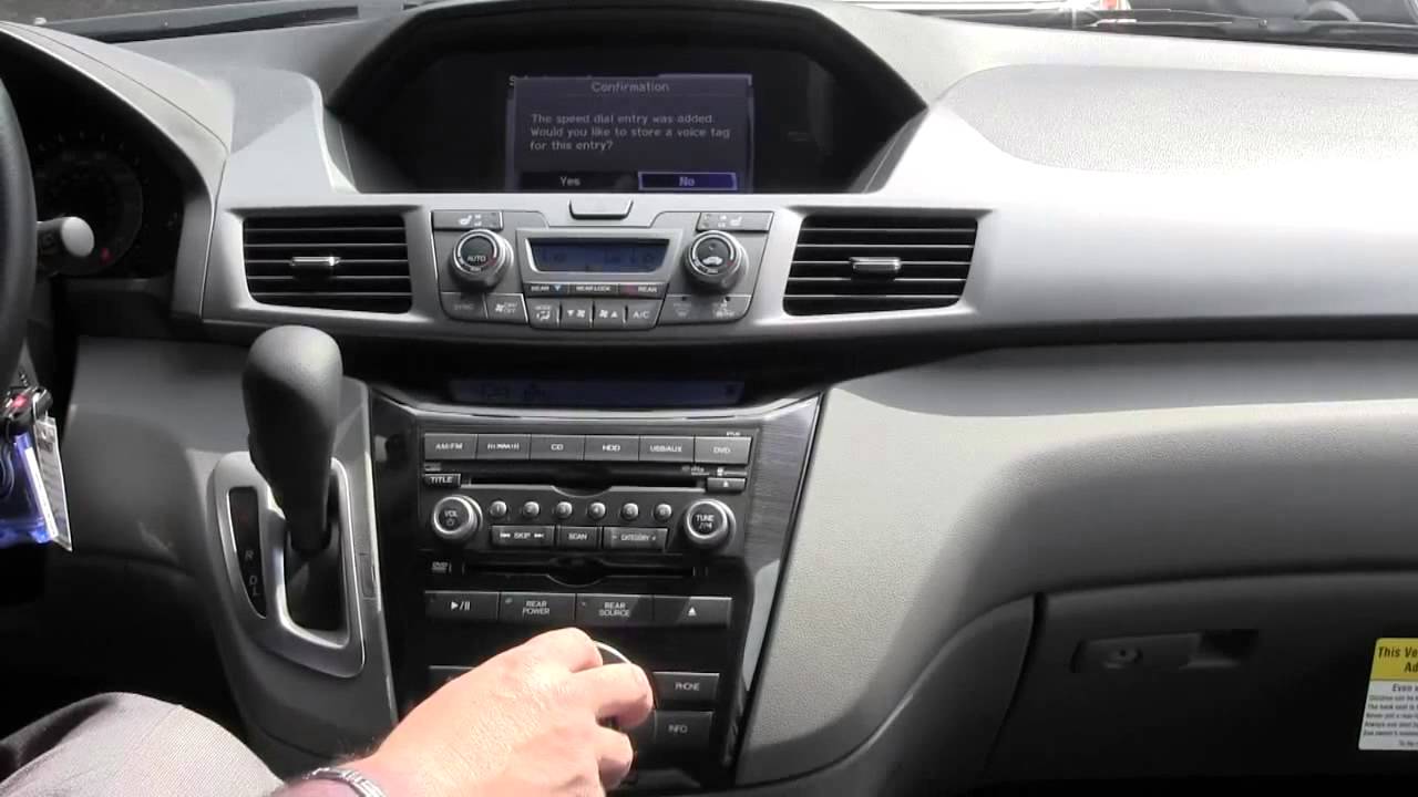 How To Program Phone Numbers with Voice Tags 2012 Honda Odyssey YouTube