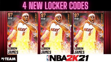 4 *NEW* LOCKER CODES | CHANCE AT GALAXY OPAL LEBRON JAMES NBA 2K21 MYTEAM LOCKER CODES