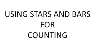 Counting using stars and bars